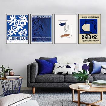 Großhandel B2B Wandmalerei Wandkunst für das Wohnzimmer Blau